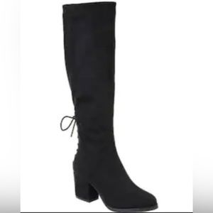 Journee Collection Leeda Wide Calf
Knee High Boot Black Faux Suede-10 W
